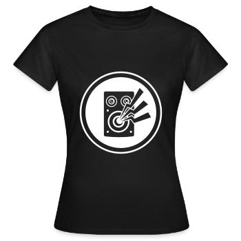 Symbole de musique des haut-parleurs - T-shirt Femme - noir - Devant - AI Model Female 172 dark (172cm)