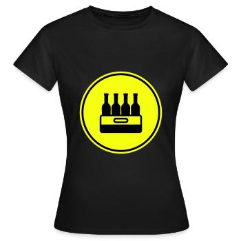 Caisse de bouteille de bière - T-shirt Femme - noir - Devant - AI Model Female 172 dark (172cm)
