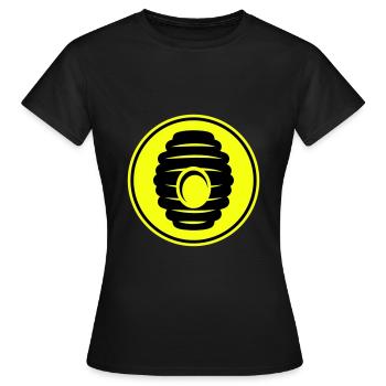 Abeille Icon miel - T-shirt Femme - noir - Devant - AI Model Female 172 dark (172cm)
