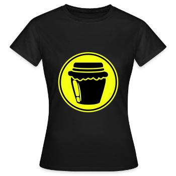 Abeille symbole miel - T-shirt Femme - noir - Devant - AI Model Female 172 dark (172cm)