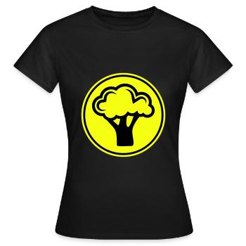 Légumes au brocoli - T-shirt Femme - noir - Devant - AI Model Female 172 dark (172cm)
