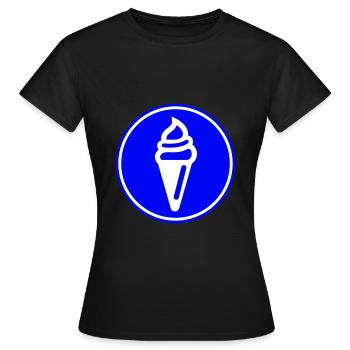 Icône d’icône de glace - T-shirt Femme - noir - Devant - AI Model Female 172 dark (172cm)