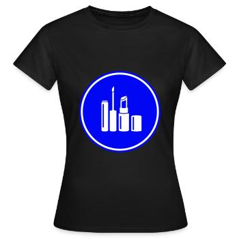 Icône Maquillage Cosmétiques - T-shirt Femme - noir - Devant - AI Model Female 172 dark (172cm)