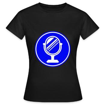 Mirror Icon Silhouette - Women's T-Shirt - black - Front - AI Model Female 172 dark (172cm)