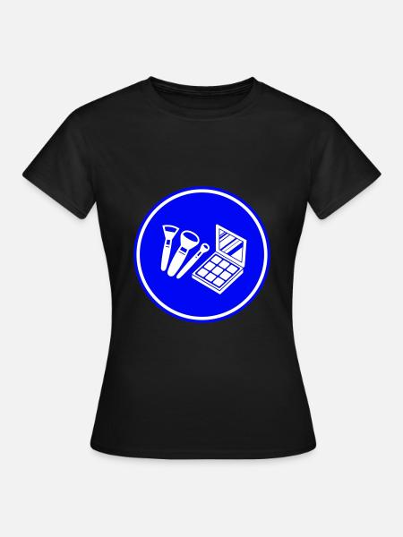 Make Up Kosmetik Icon - Frauen T-Shirt - Schwarz