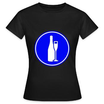 Rotwein Symbol - Frauen T-Shirt - Schwarz - Vorne - AI Model Female 172 dark (172cm)