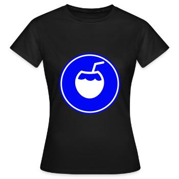 Kokos Icon Symbol - Frauen T-Shirt - Schwarz - Vorne - AI Model Female 172 dark (172cm)