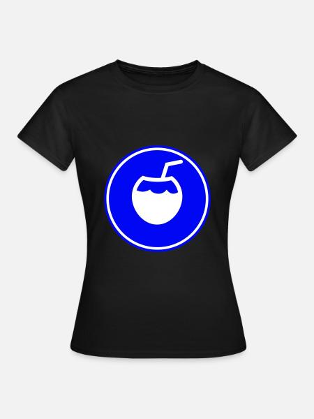 Kokos Icon Symbol - Frauen T-Shirt - Schwarz