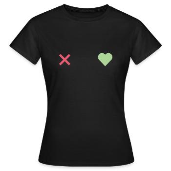 x match - Frauen T-Shirt - Schwarz - Vorne - AI Model Female 172 dark (172cm)