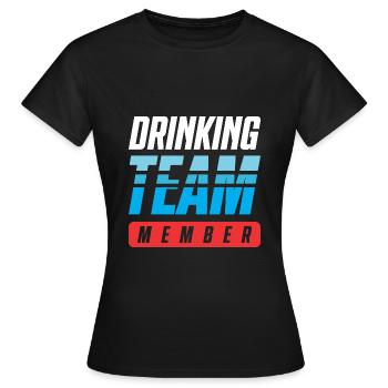 Équipe de consommation d’alcool - T-shirt Femme - noir - Devant - AI Model Female 172 dark (172cm)