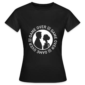 Hochzeitspaar Game Over Brautpaar Jga - Frauen T-Shirt - Schwarz - Vorne - AI Model Female 172 dark (172cm)