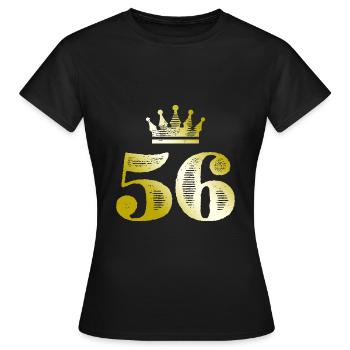 56 Chiffre Couronne Or - T-shirt Femme - noir - Devant - AI Model Female 172 dark (172cm)