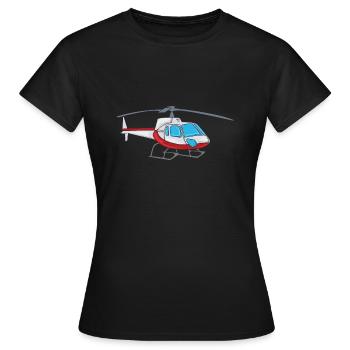 Hélicoptère hélicoptère - T-shirt Femme - noir - Devant - AI Model Female 172 dark (172cm)