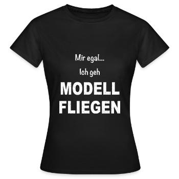 Modellflug Pilot Modellbau Flugzeug Modellbauer - Frauen T-Shirt - Schwarz - Vorne - AI Model Female 172 dark (172cm)