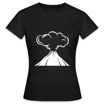 Icône de volcan - T-shirt Femme - noir - Devant - AI Model Female 172 dark (172cm)
