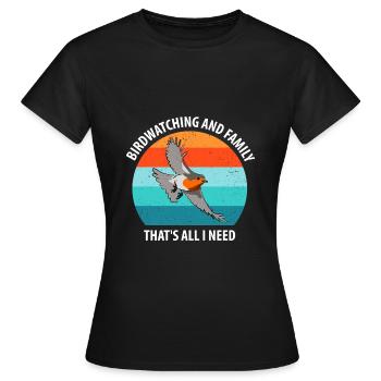 Bird Watching Bird Watching Birding Bird - Women's T-Shirt - black - Front - AI Model Female 172 dark (172cm)