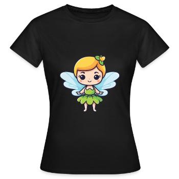 Fée Mignon Bébé Conte de fées - T-shirt Femme - noir - Devant - AI Model Female 172 dark (172cm)