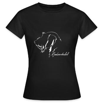 RAUHAARDACKEL Profil Hunde Hund Jagdhunde Wilsigns - Frauen T-Shirt - Schwarz - Vorne - AI Model Female 172 dark (172cm)