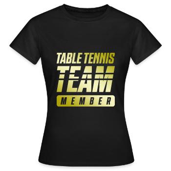 Table Tennis Team - Frauen T-Shirt - Schwarz - Vorne - AI Model Female 172 dark (172cm)