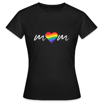 mom lesbian Gay Pride LGBTQ Queer - Frauen T-Shirt - Schwarz - Vorne - AI Model Female 172 dark (172cm)