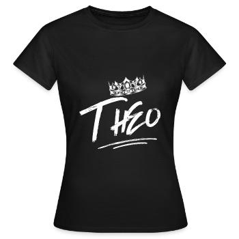 Theo - Frauen T-Shirt - Schwarz - Vorne - AI Model Female 172 dark (172cm)