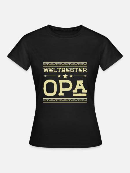Weltbester Opa - Frauen T-Shirt - Schwarz