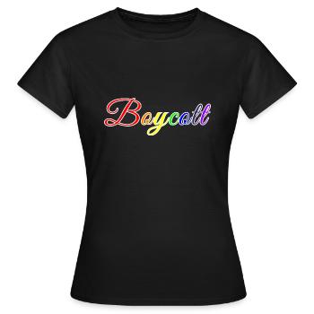 Stilisierter Regenbogen-Boykott - Frauen T-Shirt - Schwarz - Vorne - AI Model Female 172 dark (172cm)