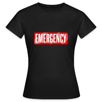 urgence - T-shirt Femme - noir - Devant - AI Model Female 172 dark (172cm)