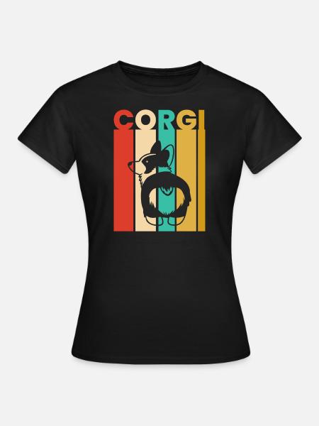 Corgi-Liebhabergeschenk, Weinlese-Corgi-Hintern, Corgi-Hintern - Frauen T-Shirt - Schwarz