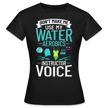 AquaGym Aquafitness Aqua Training Aqua - T-shirt Femme - noir - Devant - AI Model Female 172 dark (172cm)
