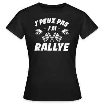 Je Peux Pas J'ai Rallye - T-shirt Femme - noir - Devant - AI Model Female 172 dark (172cm)
