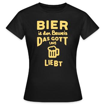 Beer is the proof... - Women's T-Shirt - black - Front - AI Model Female 172 dark (172cm)