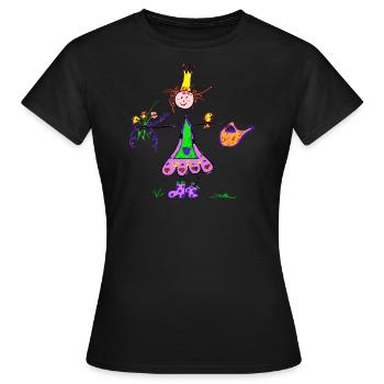 Sweet garden princess - Women's T-Shirt - black - Front - AI Model Female 172 dark (172cm)