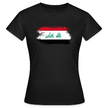 Irak Flagge - Frauen T-Shirt - Schwarz - Vorne - AI Model Female 172 dark (172cm)