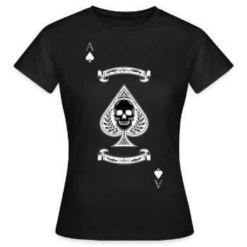 As de pique - T-shirt Femme - noir - Devant - AI Model Female 172 dark (172cm)