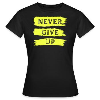 Ne jamais abandonner 2 - T-shirt Femme - noir - Devant - AI Model Female 172 dark (172cm)