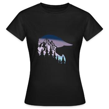 full face helmet downhill bike - Women's T-Shirt - black - Front - AI Model Female 172 dark (172cm)