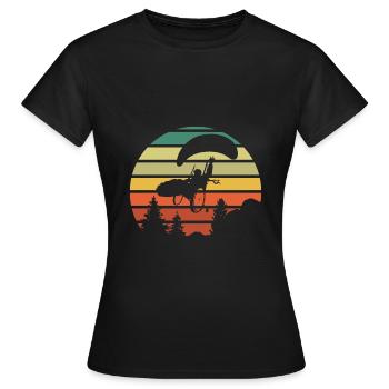 PARAGLIDING ROLLSTUHL HANDICAP - Frauen T-Shirt - Schwarz - Vorne - AI Model Female 172 dark (172cm)