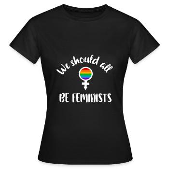 Gleichberechtigung - Frauen T-Shirt - Schwarz - Vorne - AI Model Female 172 dark (172cm)
