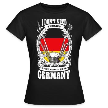 Drapeau de l'Allemagne maison Heimatliebe cadeau - T-shirt Femme - noir - Devant - AI Model Female 172 dark (172cm)