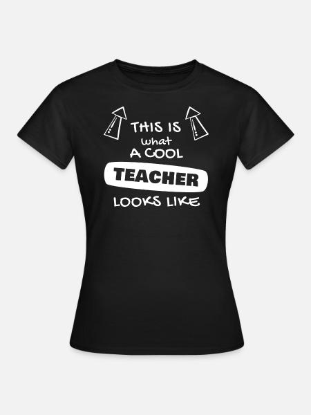 sådan ser en sej lærer ud - T-shirt dam - svart