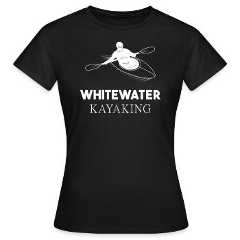 Kayak en eaux vives - T-shirt Femme - noir - Devant - AI Model Female 172 dark (172cm)