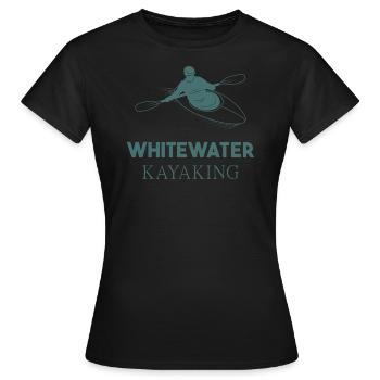 Kayak en eaux vives - T-shirt Femme - noir - Devant - AI Model Female 172 dark (172cm)