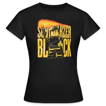 Schwarzer Block - Frauen T-Shirt - Schwarz - Vorne - AI Model Female 172 dark (172cm)