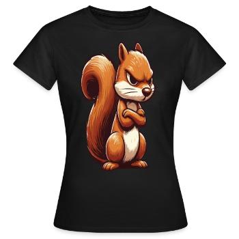 Écureuil Écureuil Écureuil Amoureux des rongeurs - T-shirt Femme - noir - Devant - AI Model Female 172 dark (172cm)