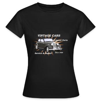 Voitures anciennes, voitures classiques - T-shirt Femme - noir - Devant - AI Model Female 172 dark (172cm)