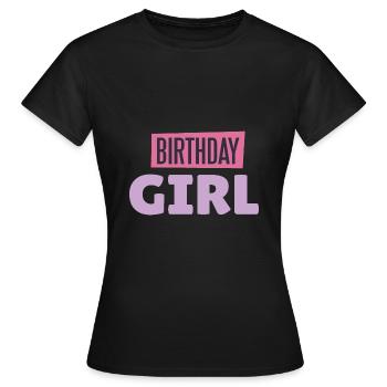 Anniversaire fille femme anniversaire - T-shirt Femme - noir - Devant - AI Model Female 172 dark (172cm)