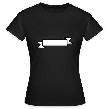 Bannière ruban blanc - T-shirt Femme - noir - Devant - AI Model Female 172 dark (172cm)