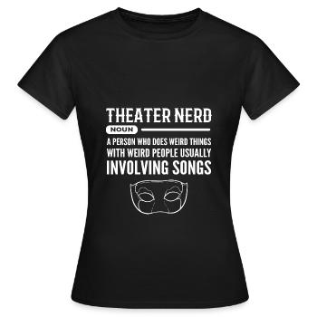 Theater - Frauen T-Shirt - Schwarz - Vorne - AI Model Female 172 dark (172cm)