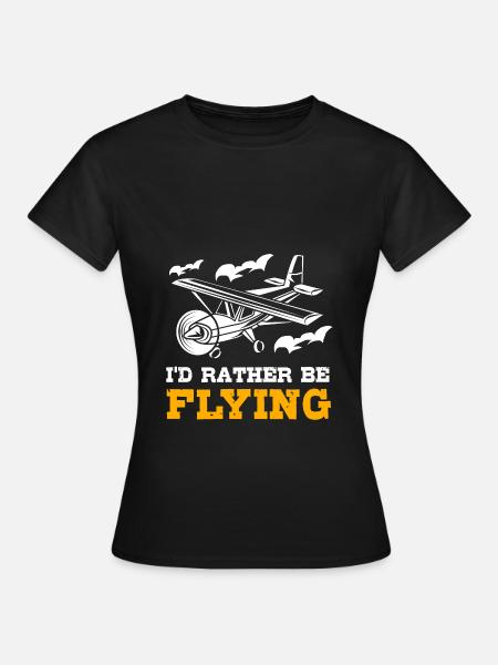 Pilot Flugzeug - Frauen T-Shirt - Schwarz